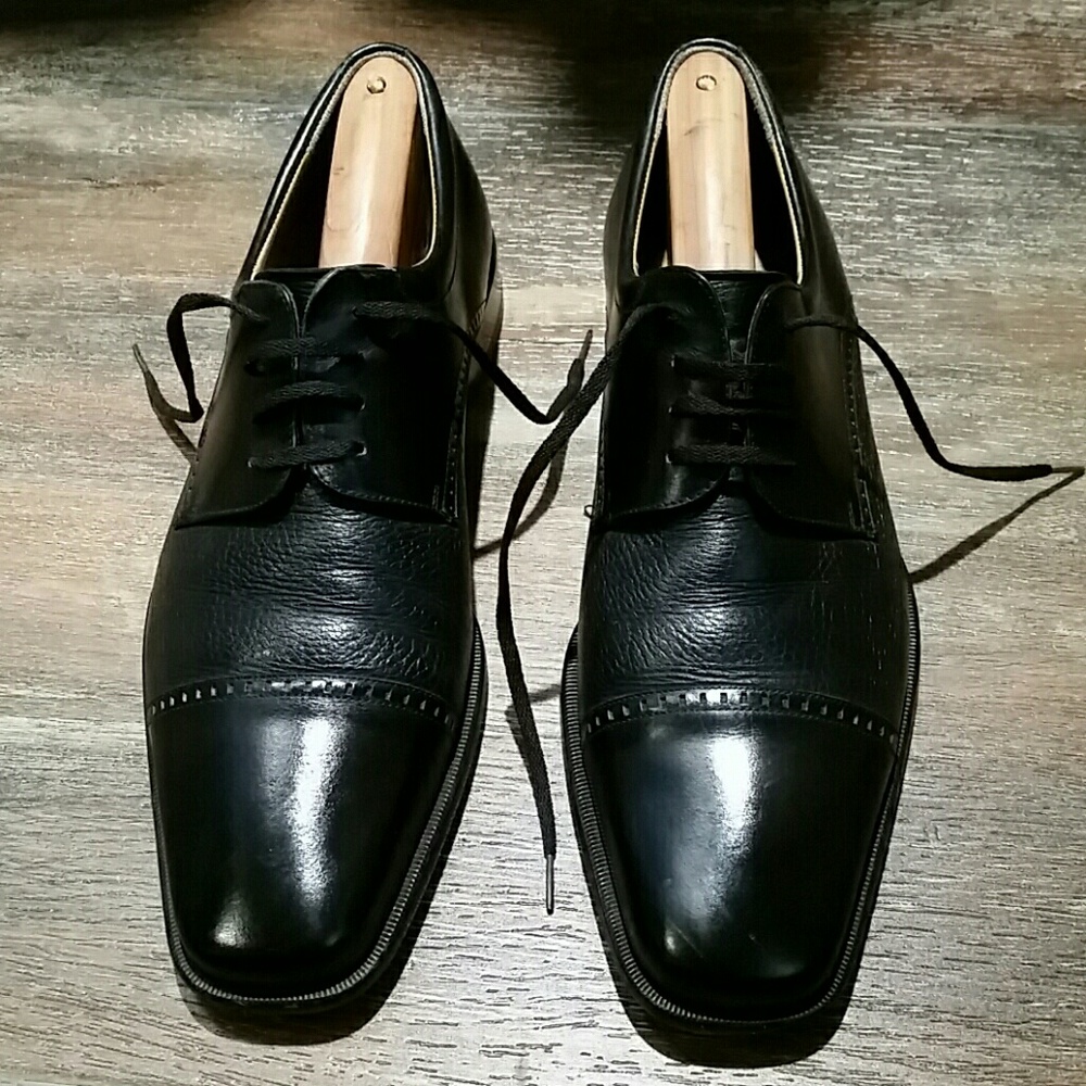 Mezlan Men's Cap Toe Shoes Black 9 M